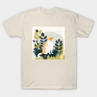 Cat in Nature Design T-Shirt